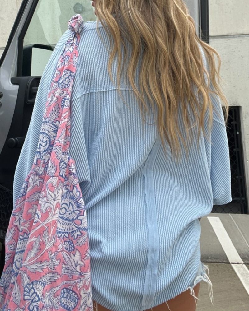 VALLEY GAL - RIBBED KNIT LONG SLEEVE SWEATER