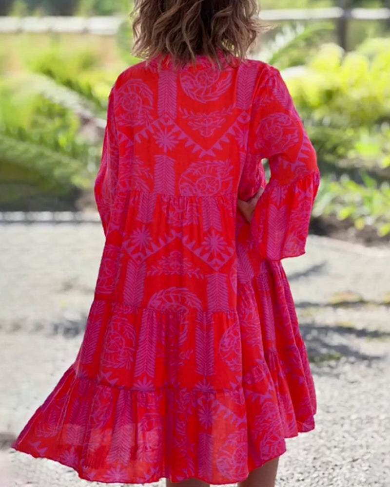 SARA - Boho loose 3/4 sleeve dress