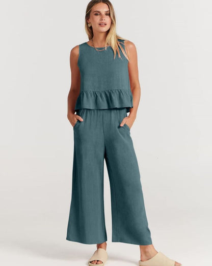 VALERINA - Casual Linen 2 Piece Set
