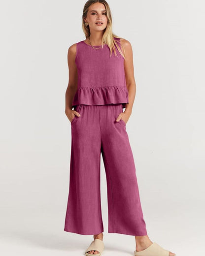 VALERINA - Casual Linen 2 Piece Set