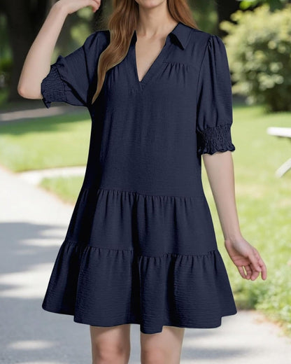 OLARA - TIERED FLOWY DRESS