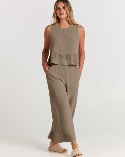 VALERINA - Casual Linen 2 Piece Set