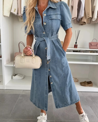 FINMERA - STYLISH DENIM DRESS