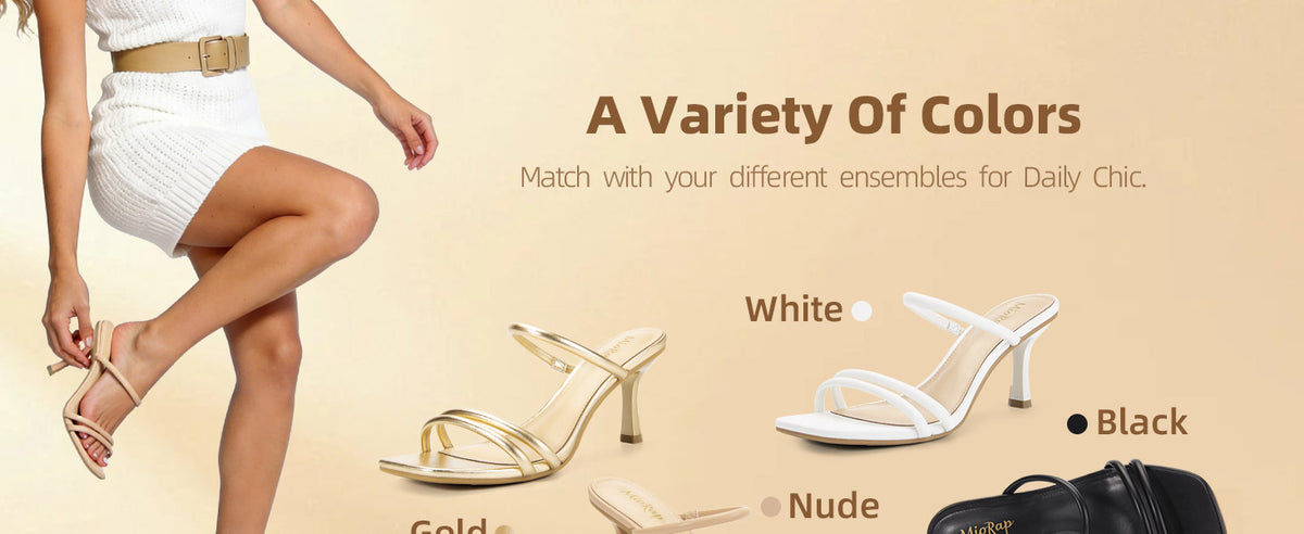 Square Open Toe Strappy Mules Heeled Sandals