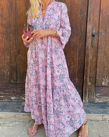 ALMERIA - BOHO PRINTED DRESS