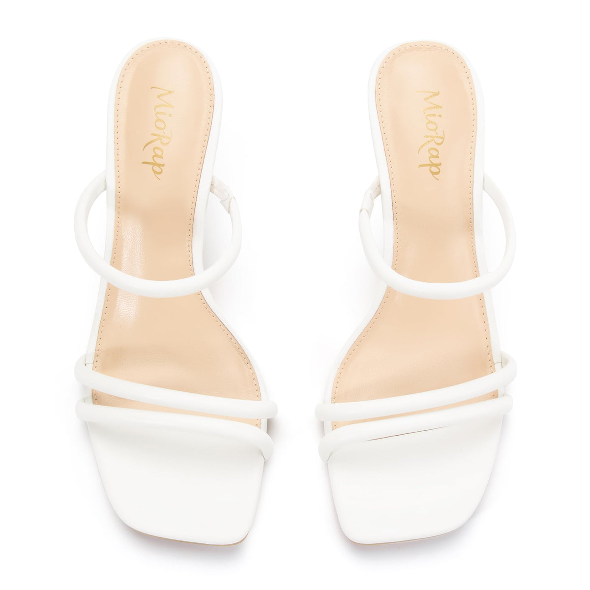 Square Open Toe Strappy Mules Heeled Sandals
