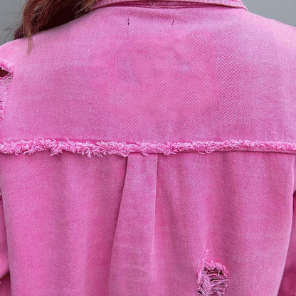 CYA - RIPPED OVERSIZED DENIM JACKET