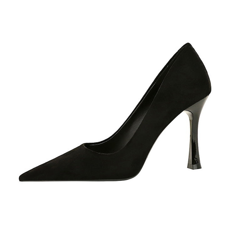 Wine Glass Heel Shallow Mouth Pointed Toe