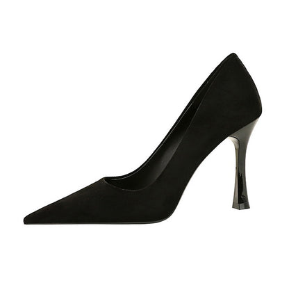 Wine Glass Heel Shallow Mouth Pointed Toe