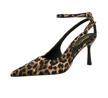 Satin Stiletto Heels Pointed Toe