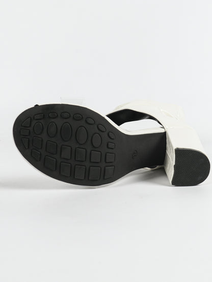 Mid Calf Shoes Peep Toe Heel