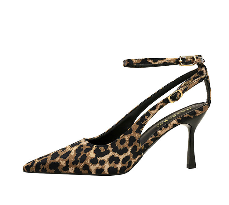 Satin Stiletto Heels Pointed Toe