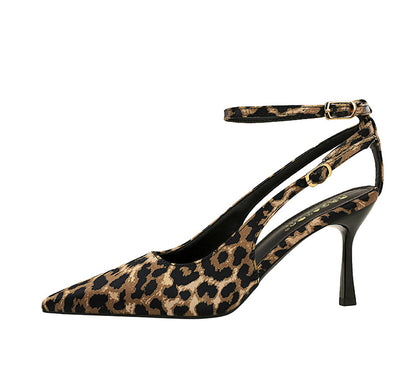 Satin Stiletto Heels Pointed Toe