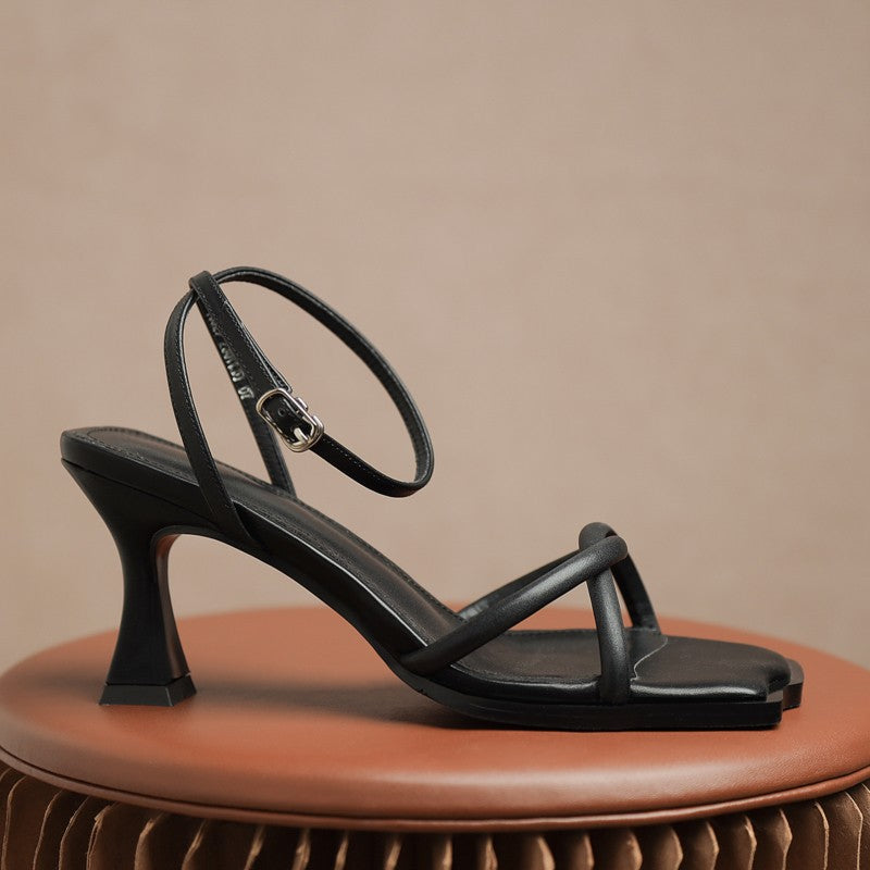 Cross Strappy Open Toe heel Sandals