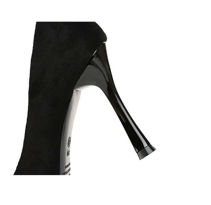 Wine Glass Heel Shallow Mouth Pointed Toe
