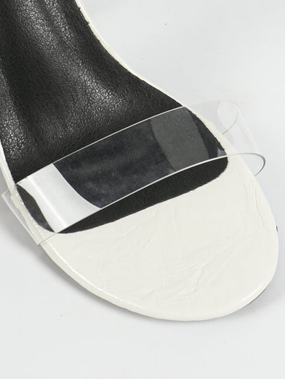 Mid Calf Shoes Peep Toe Heel