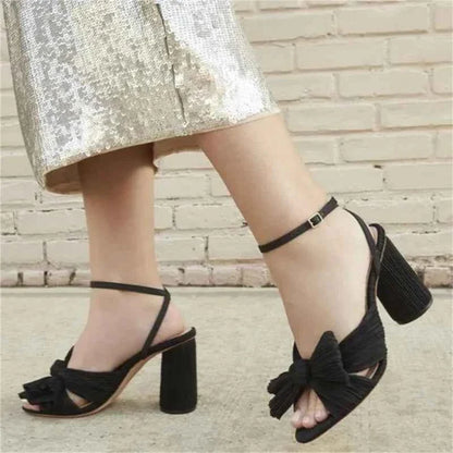 Umbilical Bow High Heel Sandal