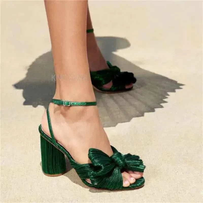 Umbilical Bow High Heel Sandal