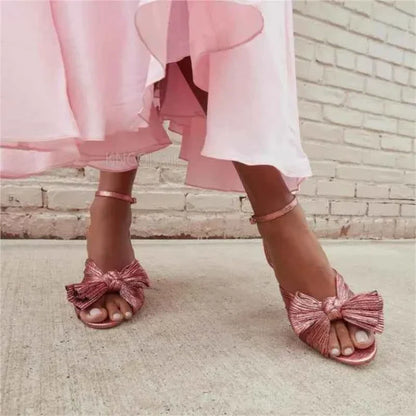 Umbilical Bow High Heel Sandal
