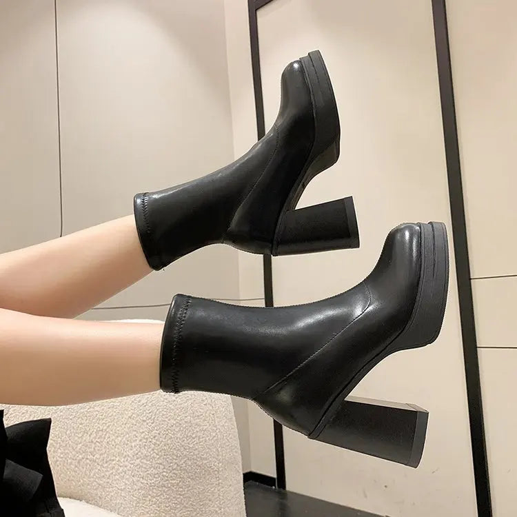 Basic Square Toe Ankle Boots