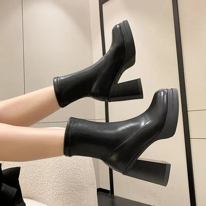 Basic Square Toe Ankle Boots