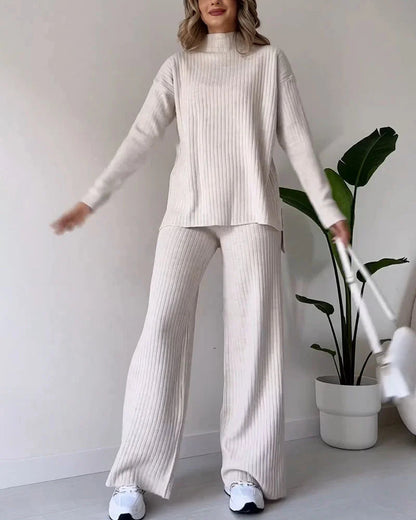 ZILAS - Chic slit casual two-piece set