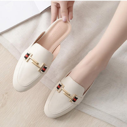 Pointed Toe Loafers Slides