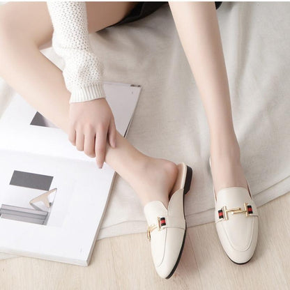 Pointed Toe Loafers Slides
