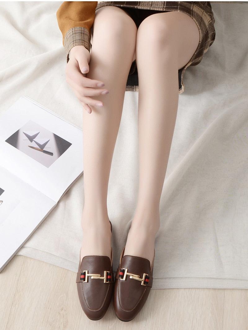 Pointed Toe Loafers Slides