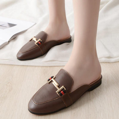 Pointed Toe Loafers Slides