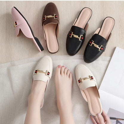 Pointed Toe Loafers Slides