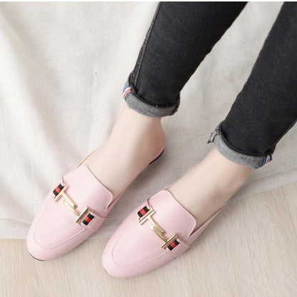 Pointed Toe Loafers Slides