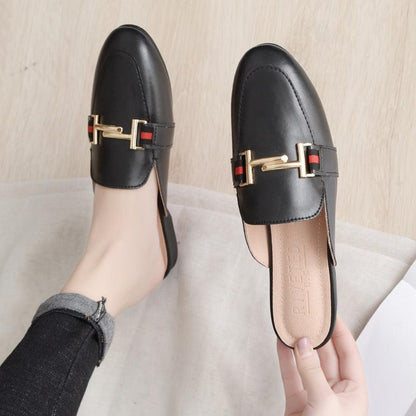 Pointed Toe Loafers Slides