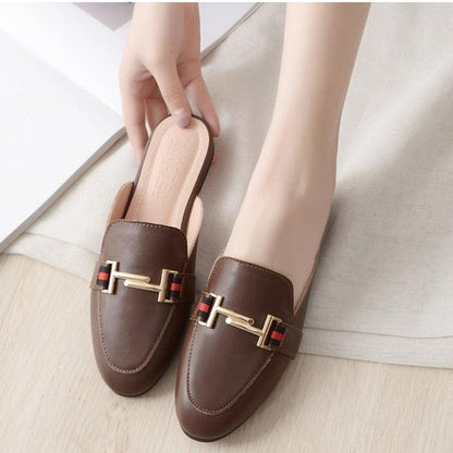 Pointed Toe Loafers Slides