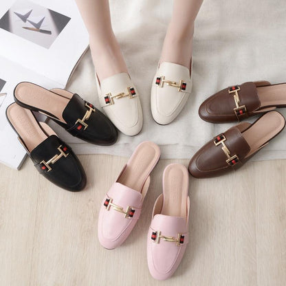 Pointed Toe Loafers Slides