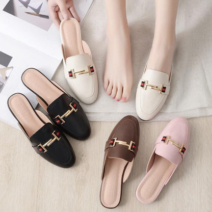 Pointed Toe Loafers Slides