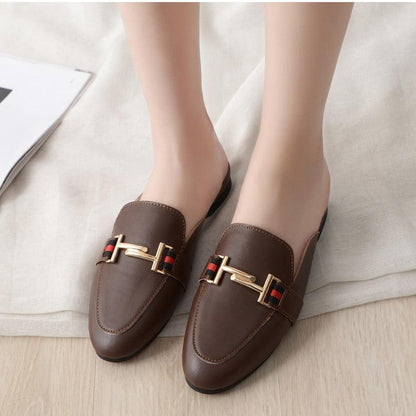 Pointed Toe Loafers Slides