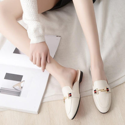 Pointed Toe Loafers Slides
