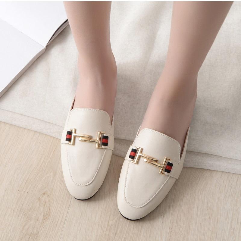 Pointed Toe Loafers Slides